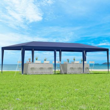Instahut Gazebo 3x9m Wedding Party Marquee Tent Outdoor Event Camping Shade Blue