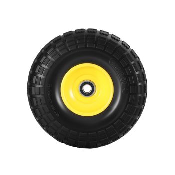 Gardeon 2pcs, 4.10/3.50-4 Tire And Wheel Flat Free, 26cm Solid Rubber Tires with 5/8 Axle Bore Hole And Double Sealed Bearings, Perfect for Wheelbarrow, Garden Cart, Wagon, Dolly