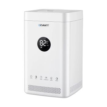 Devanti Ultrasonic Humidifier Air Purifier Top Fill Auto Humidity 3.5L White