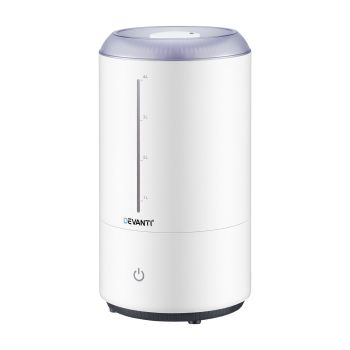 Devanti Ultrasonic Humidifier Aroma Diffuser Top Fill Quiet Bedroom 4L White