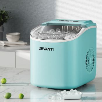 Devanti 12kg Ice Maker Machine w/Self Cleaning Green