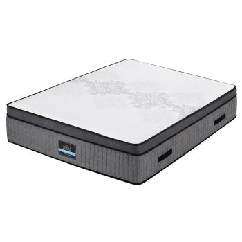 Giselle Bedding Queen Mattress 37cm 4-in-1 Adjustable Firmness Cooling Gel Memory Foam Dual-Zone Flippable for Couples