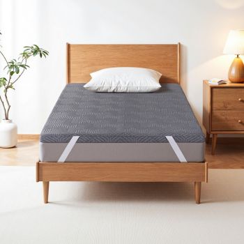 Giselle 8cm Memory Foam Mattress Topper Gel Dual Layer Foam Bamboo King Single