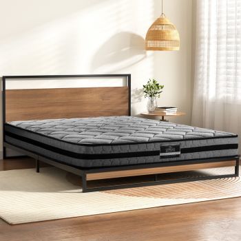 Artiss Bed Frame Queen Size Metal Frame DANE with Mattress