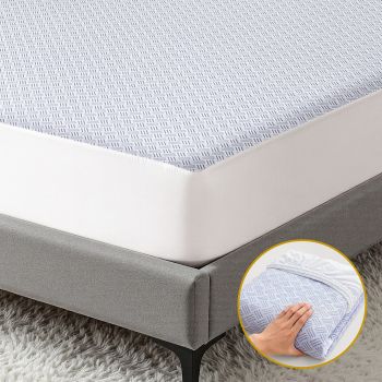 Giselle Cooling Mattress Protector Waterproof Deep Pocket Fitted Cover King Single