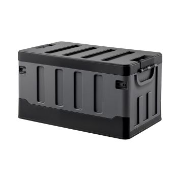 Gardeon Collapsible Outdoor Storage Box 60L Stackable Folding Camping Organizer Black