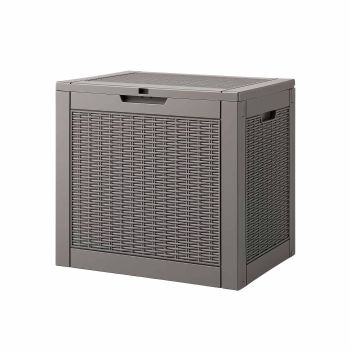 Gardeon Outdoor Storage Box 118L Container Lockable Garden Toy Tool Rattan-Texture Brown