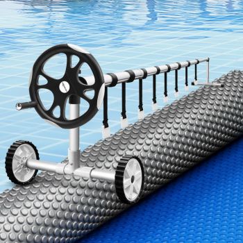 Aqua Buddy Pool Cover 600 Micron Solar Heat Blanket LDPE 8x4.2m w/ 5.55m Roller