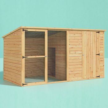 i.Pet Dog Kennel Extra Large 2.28M Wooden House Bed Outdoor Pet Puppy Cabin Log