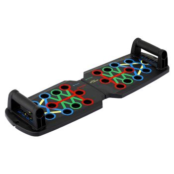 Everfit Push Up Board Home Gym Multi Function Workout Rack Black