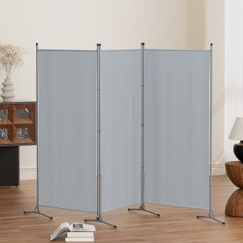 Artiss 3 Panel Room Divider Screen 260x180cm Fabric Grey