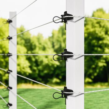 Giantz Electric Fence Insulators 200pcs Pinlock Black