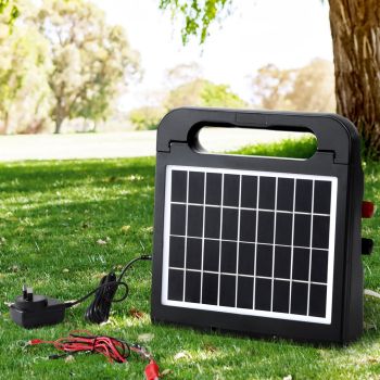 Giantz 2.5km Electric Fence Energiser Solar Farm 0.15J