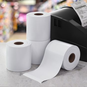 100 Rolls Thermal Label Paper Printer Paper Cash Register POS Receipt Roll