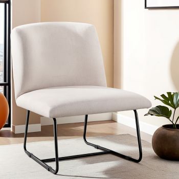 Artiss Accent Chair Armchair Cross Leg Beige