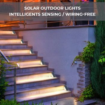 Dimnezz Solar Warm White Triangle Step Lights