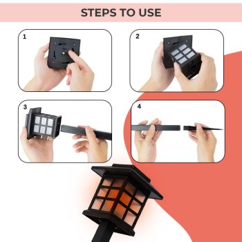 Dimnezz Solar Powered Waterproof LED Stake Lights