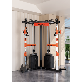 SmartFit C1 Max Multi Functional Cable Crossover Station 130kgs Pin Loaded  Machine  + Multi Func Bench+7Ft Olympic Barbell + 100kgs Weights