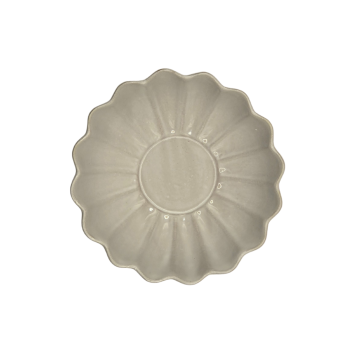 Set of 2 Scalloped Terracotta Bowls | White Glaze Finish | Decorative & Serving Bowls