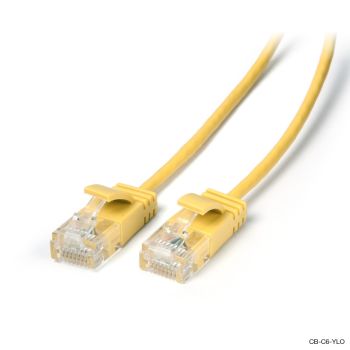 Ultra Slim Cat6 Network Cable Yellow 2M
