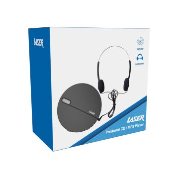 Laser Portable CD MP3 Player with Anti-Skip Tech and Headphones
