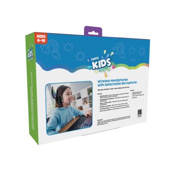 Laser Kids Angel Wings Headphones with Mic Black