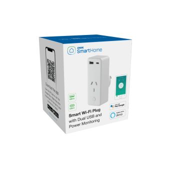 Laser Smart Wi-Fi Plug with Dual USB and Power Monitoring