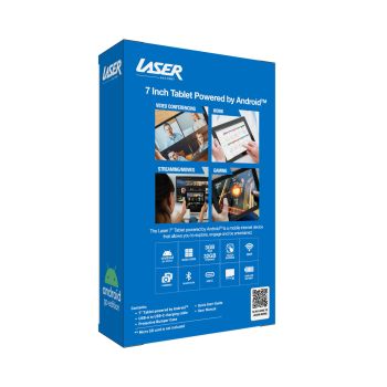 Laser 7 Inch Android 13 Tablet 3GB 32GB Pink Silicon Case
