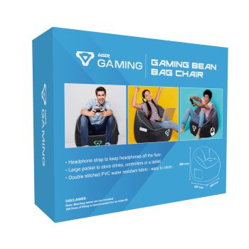 Laser Gaming Bean Bag with Pocket & Headphone Strap