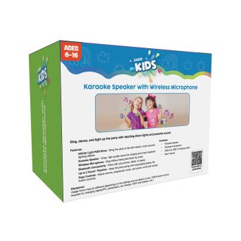 Laser Infinity Karaoke Speaker with Wireless Mic