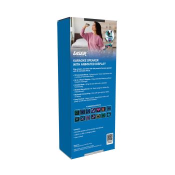 Laser LED Karaoke with 2 Mics Aquatic Awe