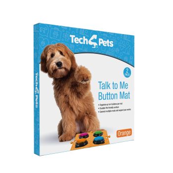 Tech4Pets Orange Mat 2-Pack for Talking Buttons & Floor