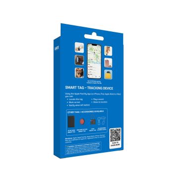 Laser Mini Smart Tag with Apple Find My Tracking Black
