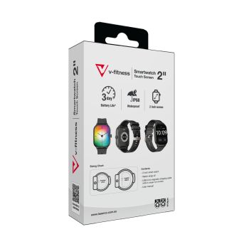 V-Fitness Smart Watch 2 Inch Touch Screen - Black