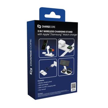 Laser ChargeCore 3-in-1 MagSafe Charger White