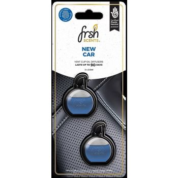 Car Air Freshener Clip New Car Fragrance FrshScents Mini Vent Odor Eliminator Twin Pack x 4