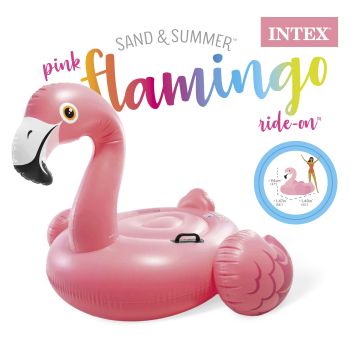 Intex Pink Flamingo Ride-On Pool Float 57558