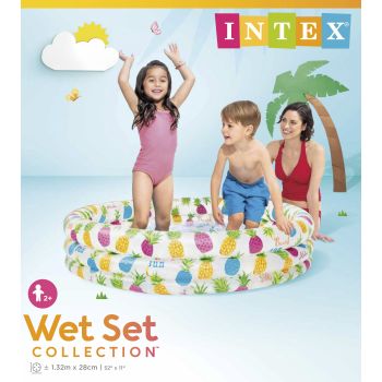 Intex 3 Ring Pineapple Splash Pool 59431 132cm