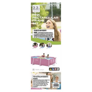 Intex Pink Rectangular Frame Pool 28266
