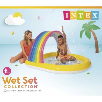 Intex Rainbow Arch Inflatable Spray Kiddie Pool 57156
