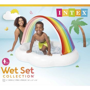 Intex Rainbow Cloud Inflatable Spray Baby Pool 57141