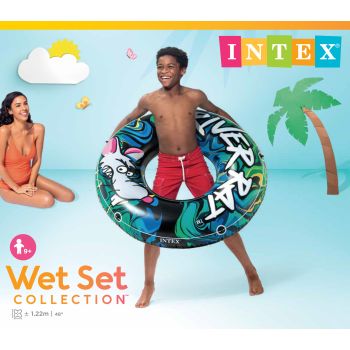 Intex River Rat Swim Tube Pool Float 68209