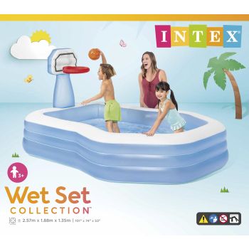 Intex Swim Center Shootin' Hoops Inflatable Pool 2.57m x 1.88m 57183