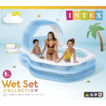 Intex Sun Shade Swim Center Family Inflatable Pool 57186