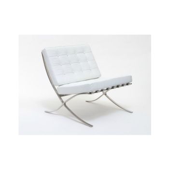 White Barcelona Chair - Classic Version - Replica