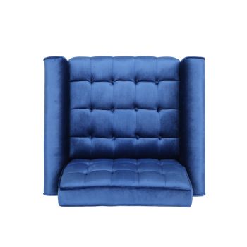 Lewisham Navy Blue Tufted Velvet Armchair