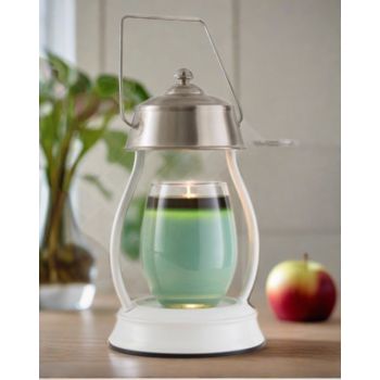 White Nickel Hurricane Lantern