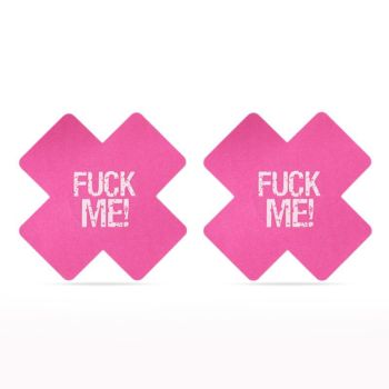 Lovetoy Fuck Me Cross Pattern Nipple Pasties Twin Pk - Nude