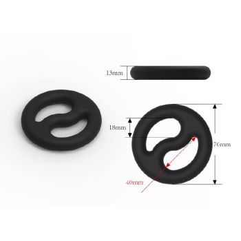 Brutus Yin Yang Silicone Cock And Ball Duo Ring