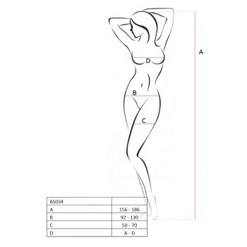 Passion Lingerie Bodystocking Bs034 Blk